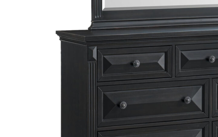 BRIDGESTONE dresser and mirror closup