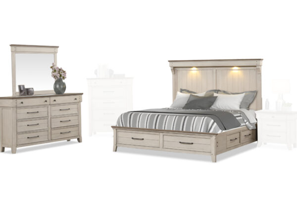 VANESSA bed Dresser and mirror