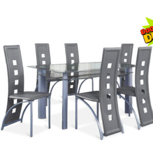 Valencia Dining Room Set in Charcoal