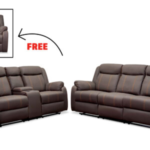 venus Brown Sofa And Loveseat Free Recliner images