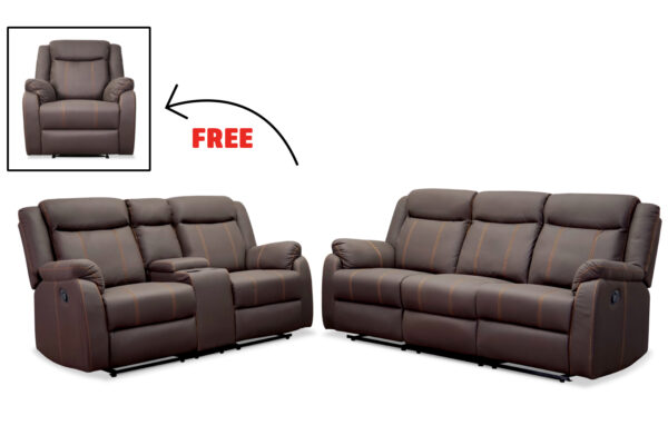 venus Brown Sofa And Loveseat Free Recliner images