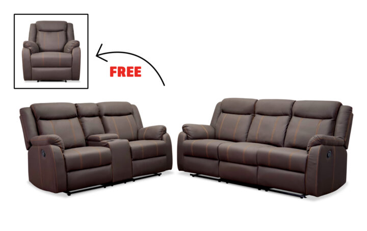 venus Brown Sofa And Loveseat Free Recliner images