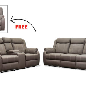 venus grey Sofa And Loveseat free recliner imgae