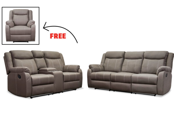 venus grey Sofa And Loveseat free recliner imgae