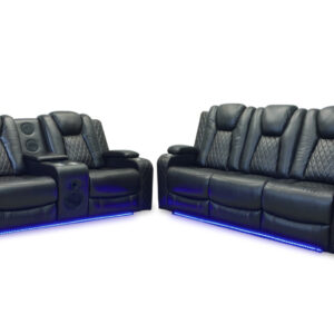 Dayln black sofa and loveseat