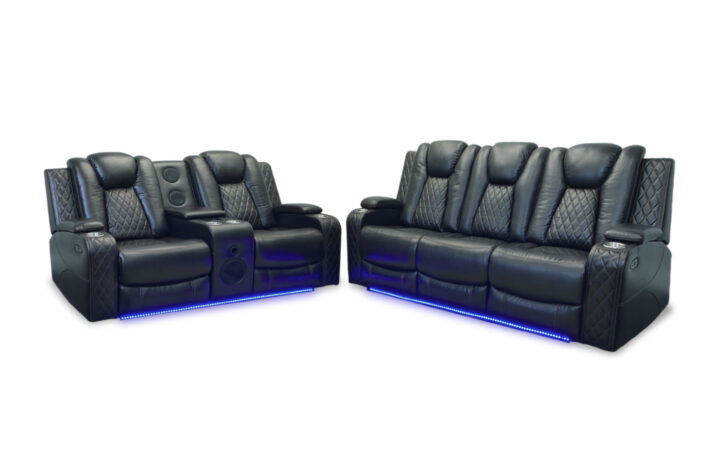 Dayln black sofa and loveseat