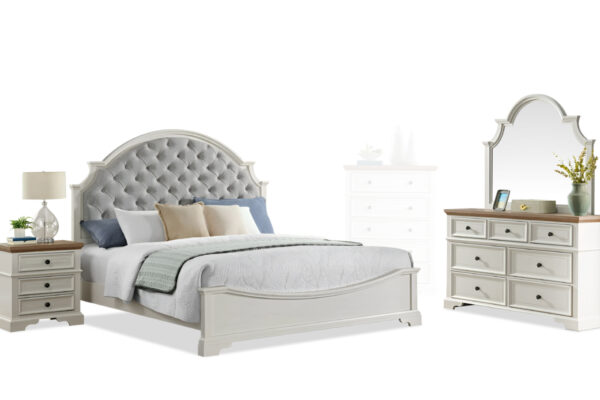 Eastwood bed dresser and mirror nightstand