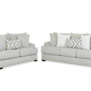 MONDO SOFA AND LOVESEAT silver