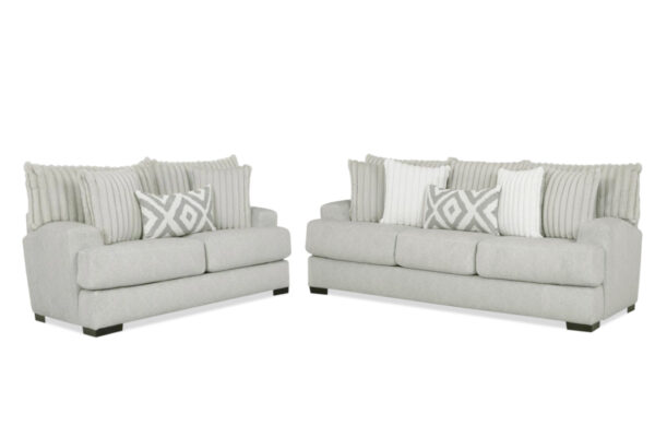 MONDO SOFA AND LOVESEAT silver