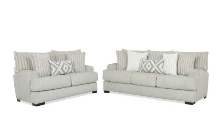 MONDO SOFA AND LOVESEAT silver