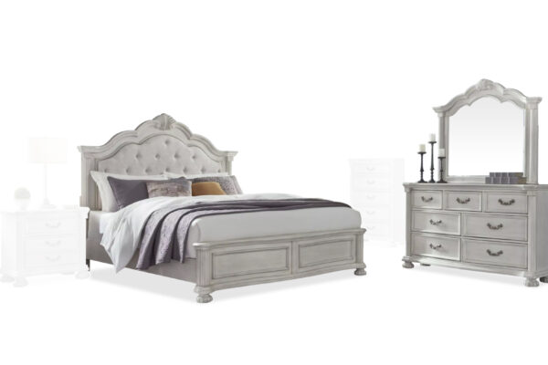 Montelaine bed dresser and mirrior