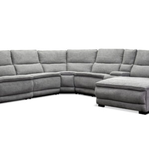 Stanley 6 Pcs Power Sectional in Grey