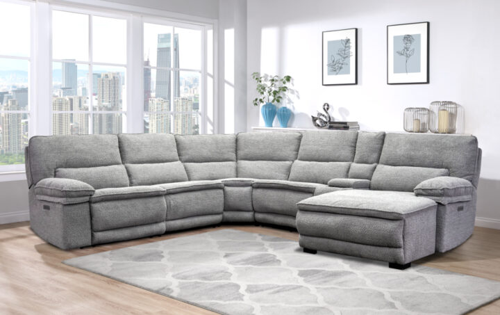 Stanley 6 Pcs Power Sectional in Grey life