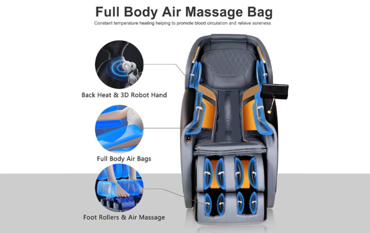 serenity Massage chair in grey & blue 01