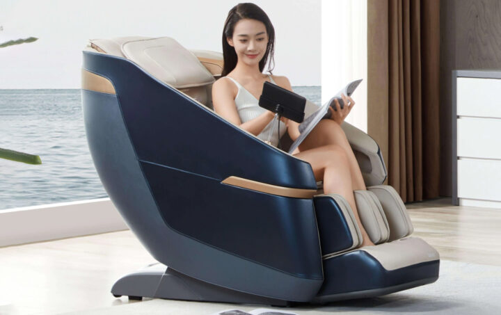 serenity Massage chair in grey & blue 03