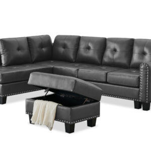 EWING 2PC SECTIONAL W_OTTOMAN IN BLACK 01