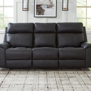 FLORELLE RECLINING SOFA IN CHARCOAL BLACK 01