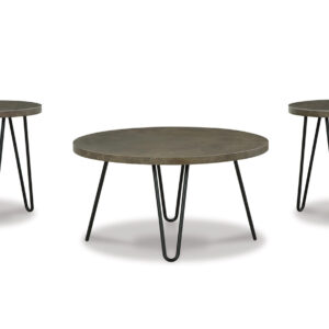 HADASKY COFFEE & 2 END TABLES IN TWO TONE 02