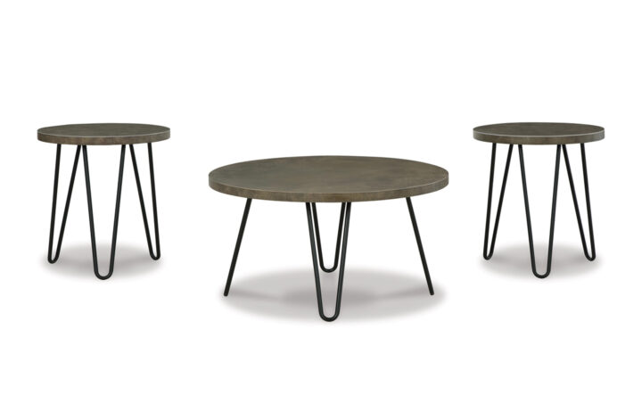 HADASKY COFFEE & 2 END TABLES IN TWO TONE 02