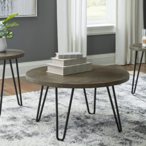 HADASKY COFFEE & 2 END TABLES IN TWO TONE