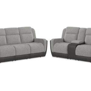 HORNET RECLINING SOFA & LOVESEAT IN GREY