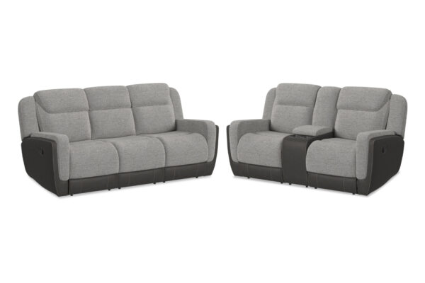 HORNET RECLINING SOFA & LOVESEAT IN GREY