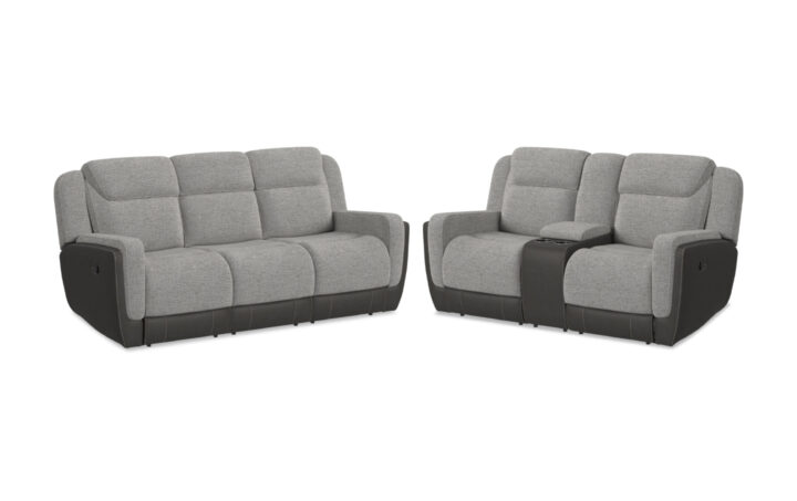 HORNET RECLINING SOFA & LOVESEAT IN GREY