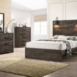 HUDSON BEDROOM SET IN BROWN