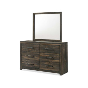 HUDSON DRESSER & MIRROR IN BROWN