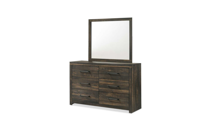 HUDSON DRESSER & MIRROR IN BROWN