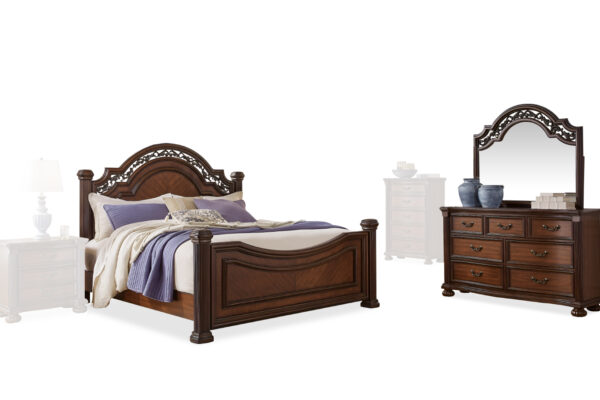 LAVINTON BED, DRESSER, MIRROR