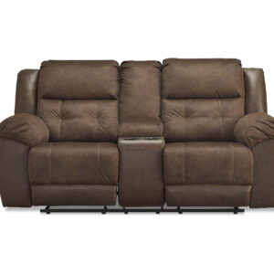 MONTACUTE RECLINING LOVESEAT IN BROWN