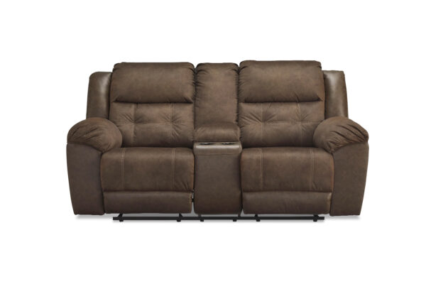 MONTACUTE RECLINING LOVESEAT IN BROWN