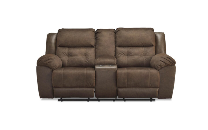 MONTACUTE RECLINING LOVESEAT IN BROWN