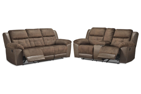 MONTACUTE RECLINING SOFA & LOVESEAT IN BROWN