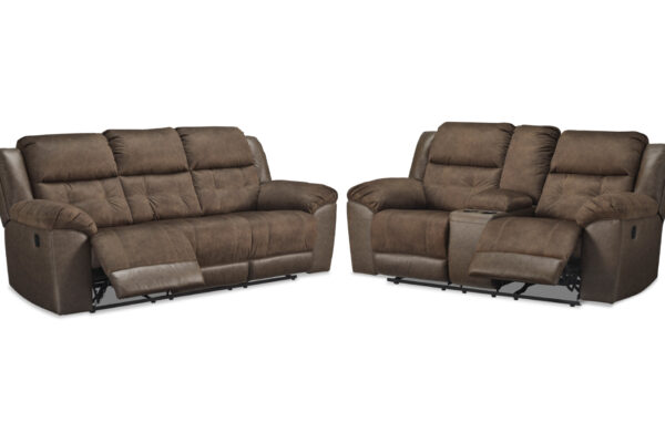 HORNET RECLINING SOFA & LOVESEAT RECLINER IN GREY 01