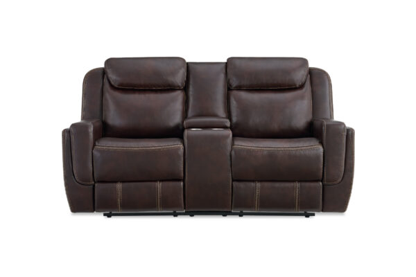 PANTHER RECLINING LOVESEAT IN BROWN