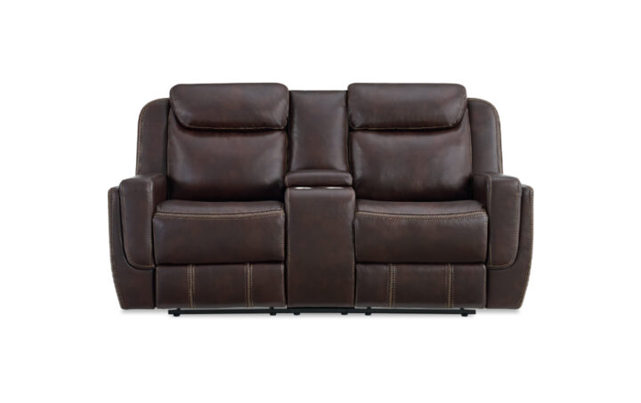 PANTHER RECLINING LOVESEAT IN BROWN