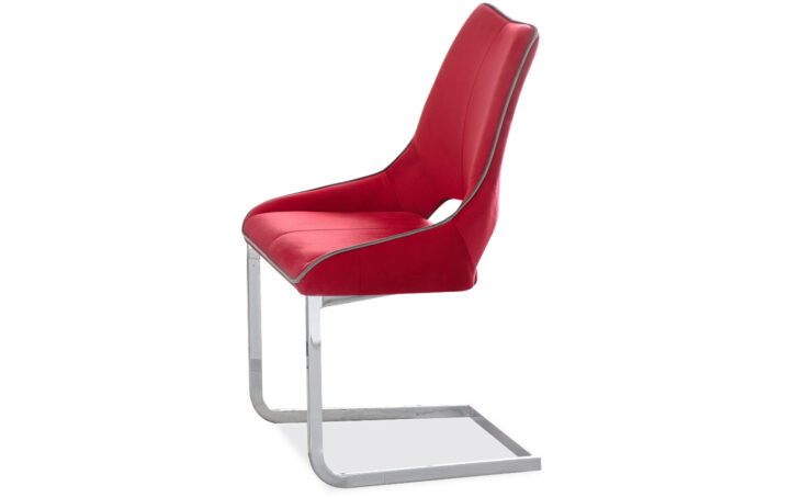 AMANI DINING STAINLESS STEEL CHAIRS IN RED