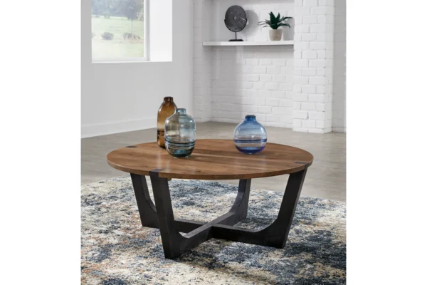 HANNEFORTH COFFEE TABLE IN BROWN