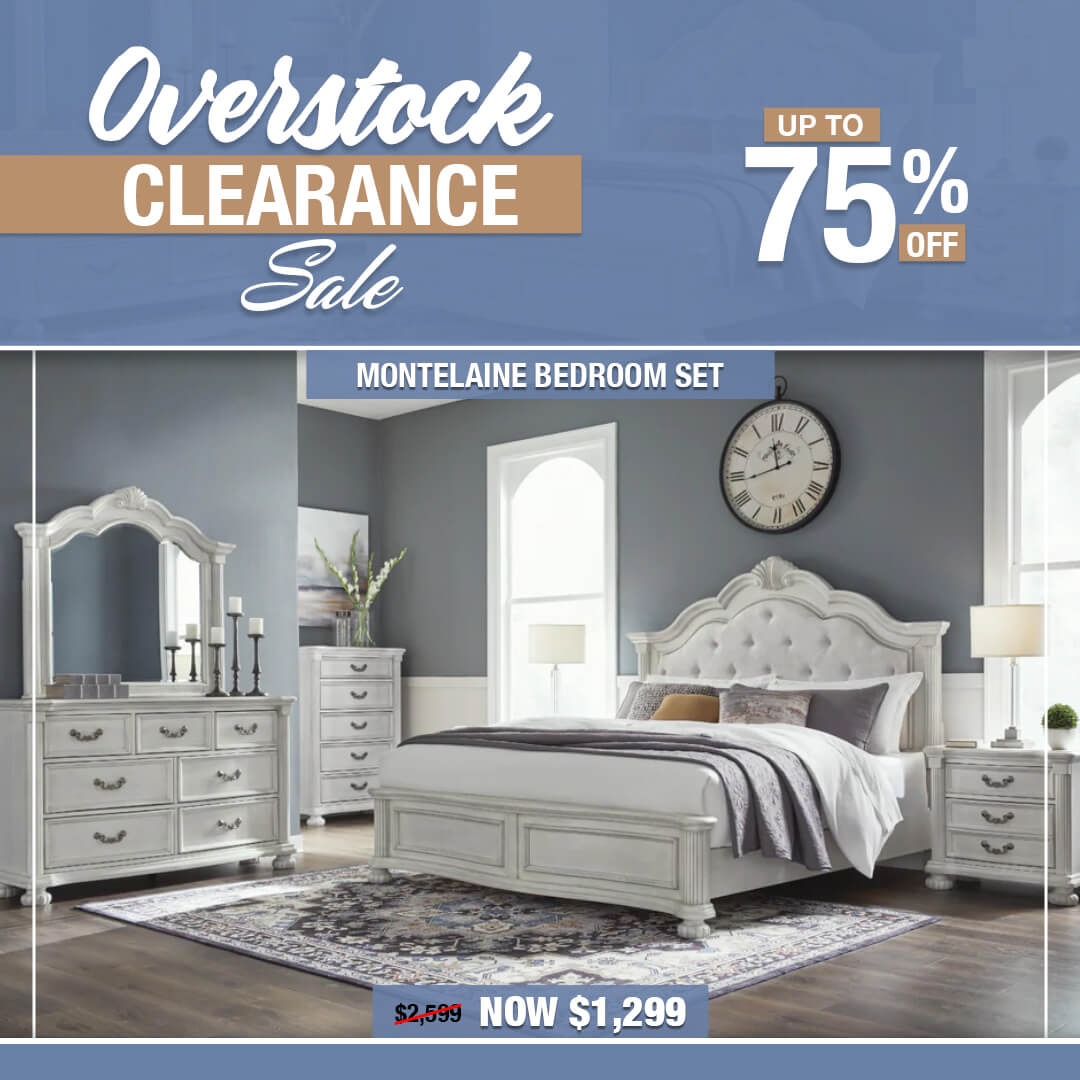 MOBILE OVERSTOCK SALE BANNER BEDROOM
