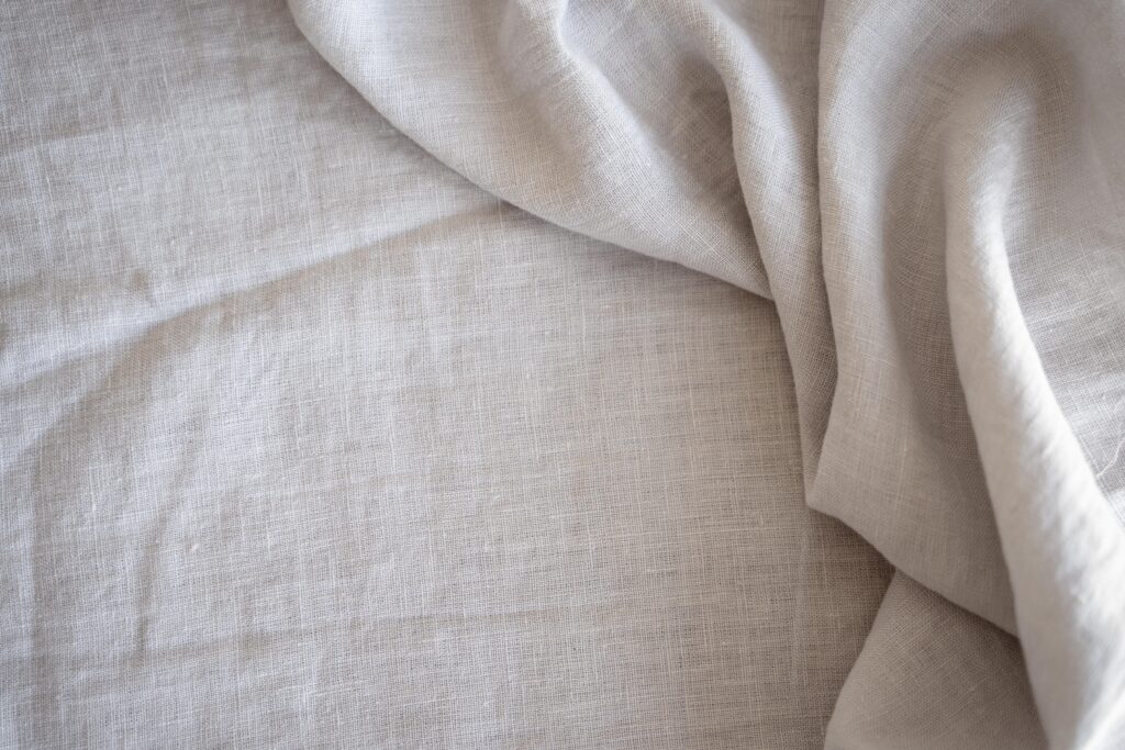 natural linen fabric close up
