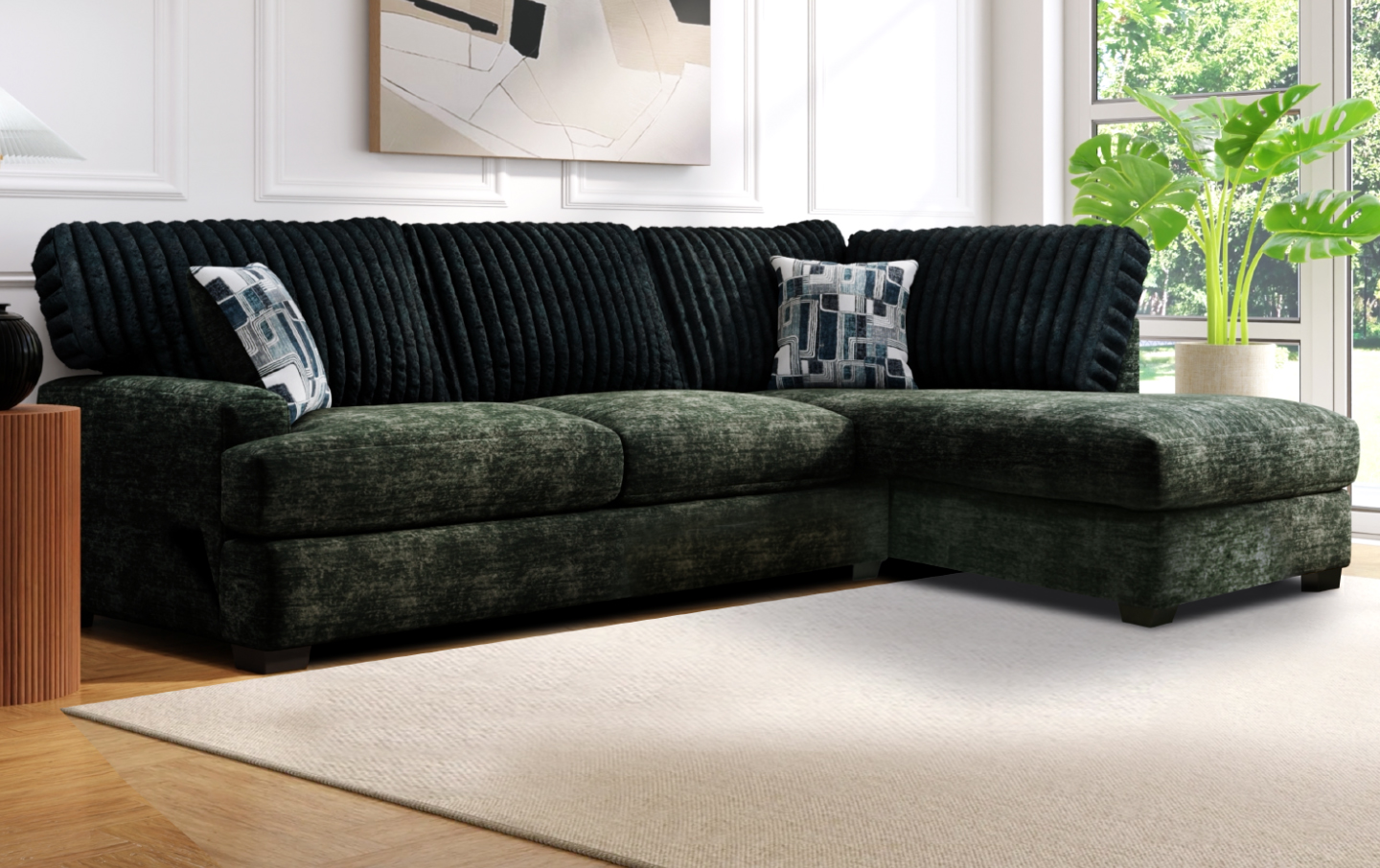 GALACTIC 2 PC SECTIONAL IN CHARCOAL 01