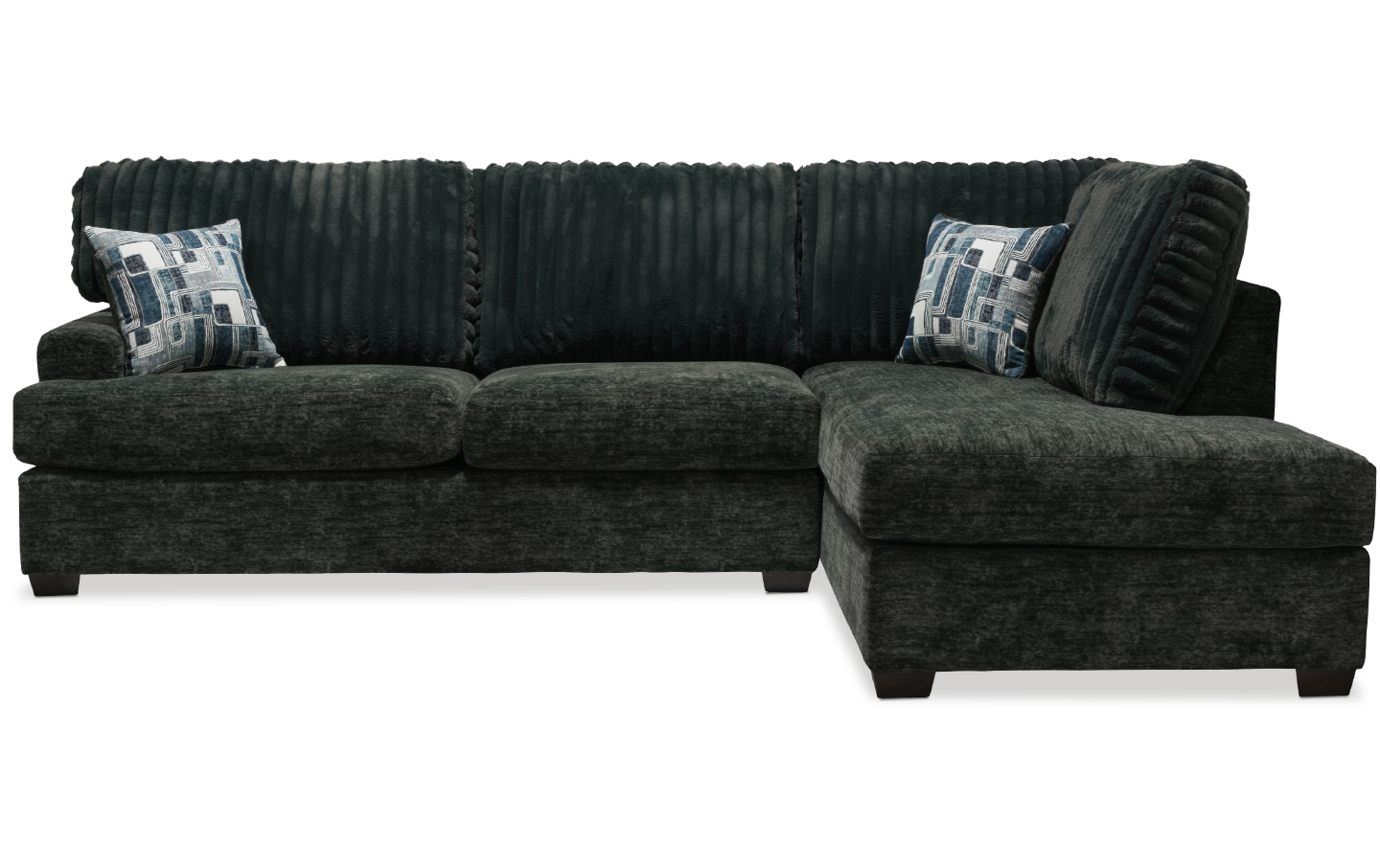 GALACTIC 2 PC SECTIONAL IN CHARCOAL 07