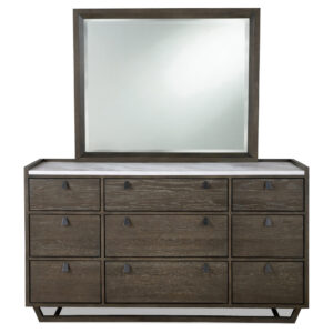 ASHER DRESSER, MIRROR IN BROWN