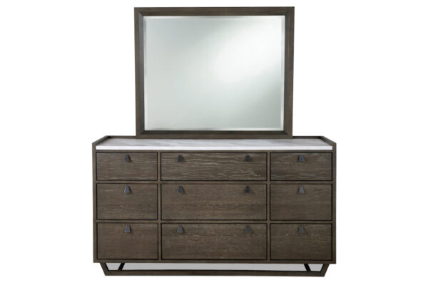 ASHER DRESSER, MIRROR IN BROWN
