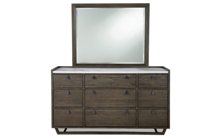 ASHER DRESSER, MIRROR IN BROWN