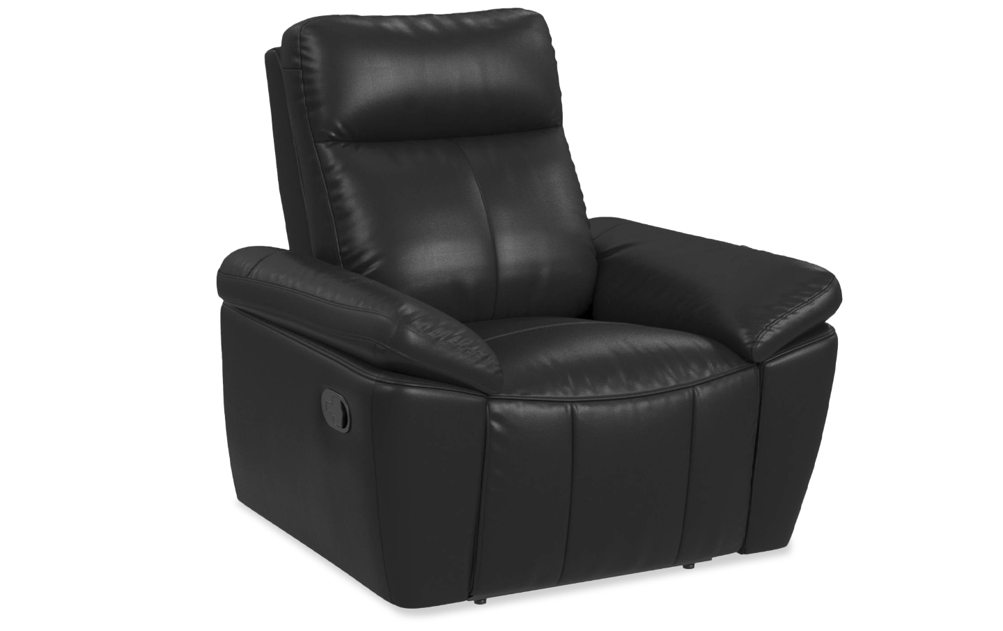 SAGO-RECLINING-Recliner-IN-BLACK-LEATHER-