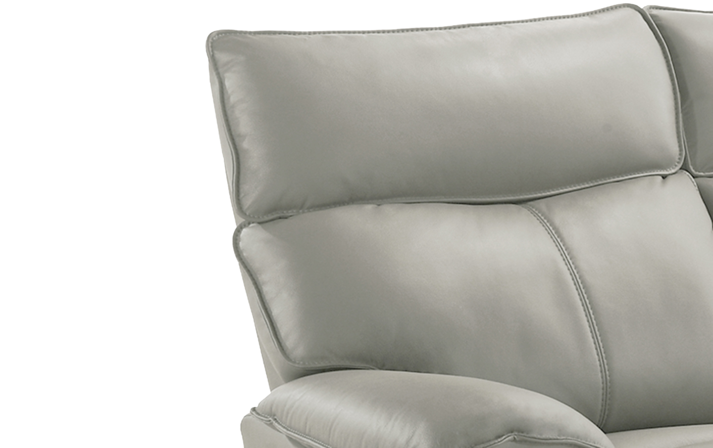closeup of silver leather upholstery