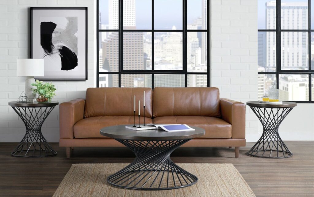 a timeless mid-century modern living room design